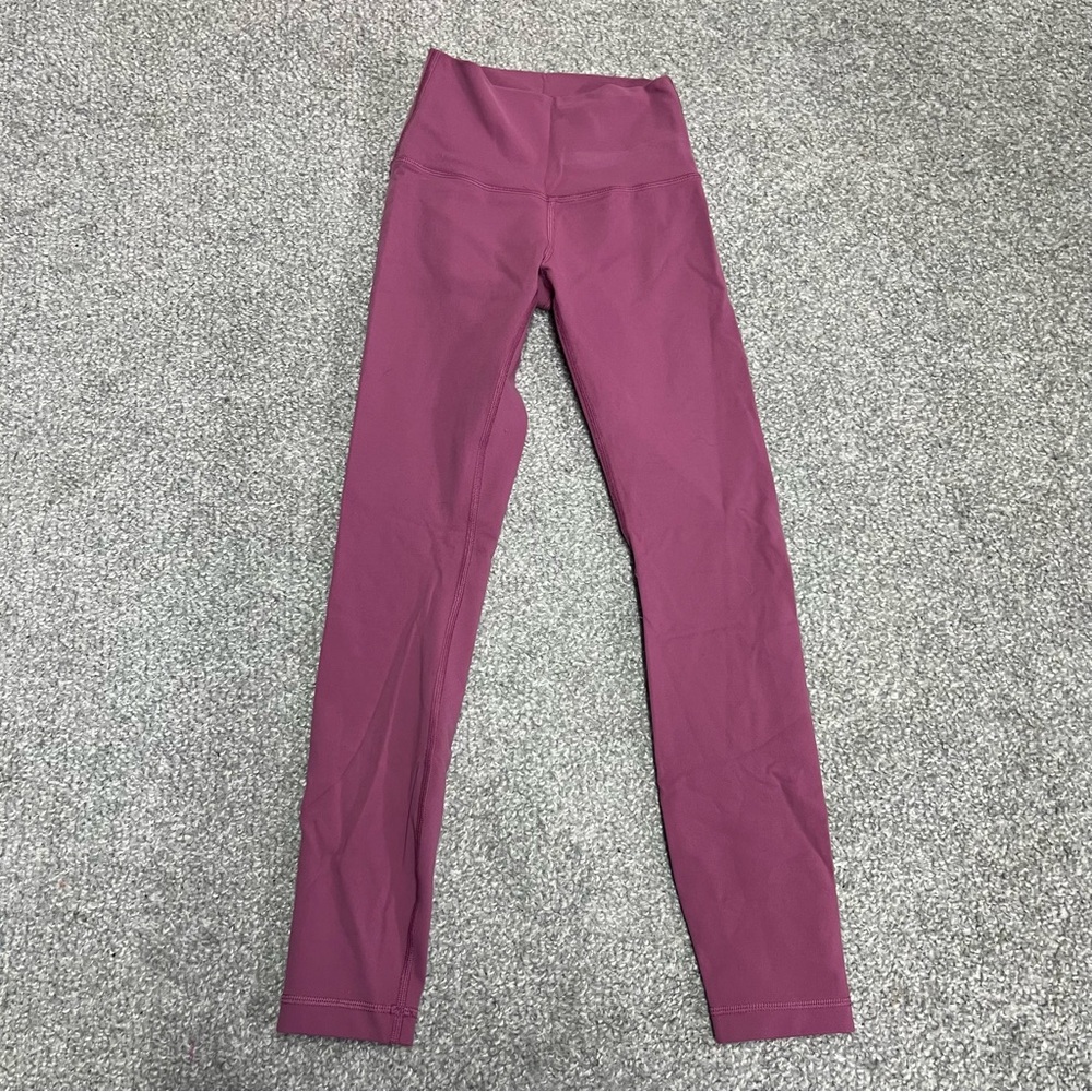 Lululemon Wunder Under High-Rise Tight 25" *Full-On Luon Moss Rose pink size 2